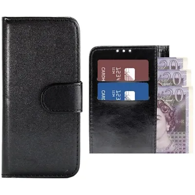 Black Phone Case Wallet Huawei Y6 2018 *BRAND NEW* • £4