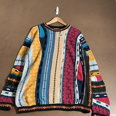 Vintage Coogi Sweater Adult Size Extra Large Multi Color Long Sleeve Mens Wool • $500