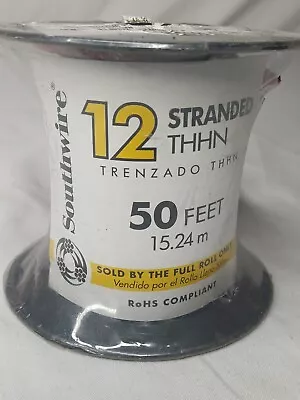 Southwire 12 Gauge Stranded Wire THHN Red 50' Roll Copper Str Cu Rd BRAND NEW  • $19.99