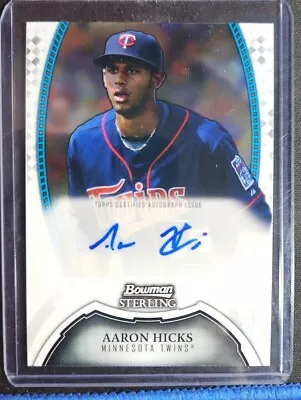 2011 Bowman Sterling Prospect Aaron Hicks Auto Orioles Autograph • $15