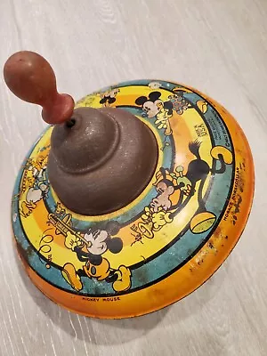 Vintage 1930's Mickey Mouse Litho Spinning Top Fritz Bueschel - 9  RARE • $100