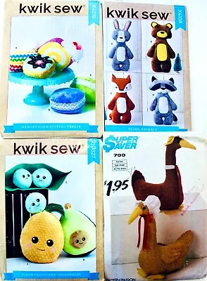 U PICK! Stuffed Animal & Softies Sew Pattern ~ Cat Dog FAYE WINE UC • $16.99