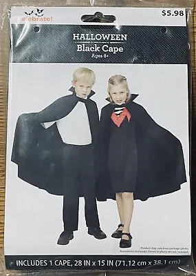 Dark Vampire Child Medium Halloween Costume Vampire Cape New In Sealed Package • $3