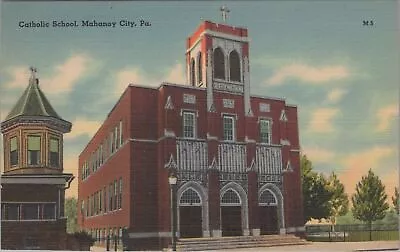 Catholic School Mahanoy City Pennsylvania Vintage Unposted Postcard • $5.95