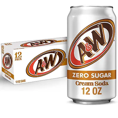 A&W Cream Soda Zero Sugar 12 Fl Oz Cans 12 Pack • £9.37