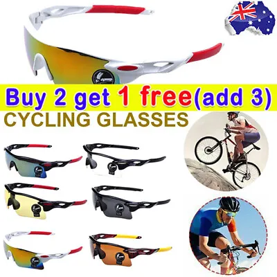Outdoor Sports Cycling Sunglasses UV400 Glasses Mountain Bike Bicycle Goggles • $12.39