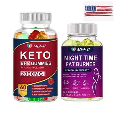 Keto Diet BHB Pills For Fat Burn Weight Loss Detox Keto Diet 60 Gummy+60 Capsule • $10.90