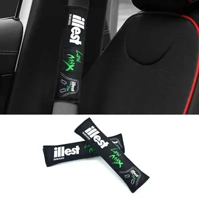 Brand New 2PCS JDM ILLEST Bride Black Racing Logo Embroidery Seat Belt Cover • $15