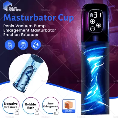 Water Penis Vacuum Pump Enlargement Masturbator Erection Extender Sex • $56.59