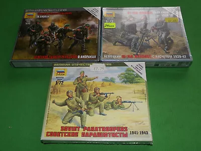 Zvezda Plastic 1/72 Scale WW2 German & Soviet Bundle • £10