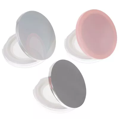  3 Pcs Loose Powder Compact Container Empty Case Box With Mirror Pack • £11.35