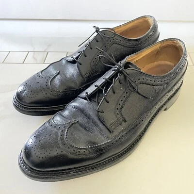 $149.50 • Buy Florsheim Imperial Wingtip Oxfords Mens 13 D Black Leather Shoes 92604 V Cleat
