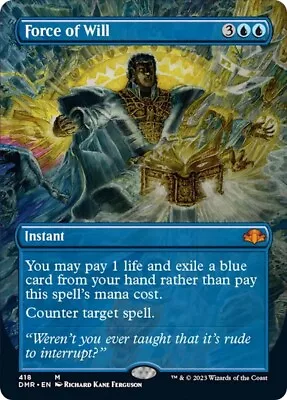 MTG Force Of Will Dominaria Remastered 418 Regular Mythic • $18.50