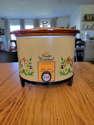 Merry Mushroom Sears Crock Watcher Crock Pot - WORKS • $100