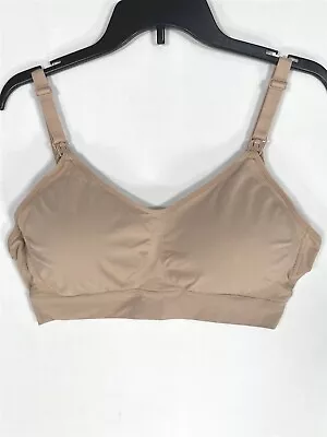 Isabel Maternity Nursing Bra Womens X-Large Wireless Adjustable Straps Beige • $13.94