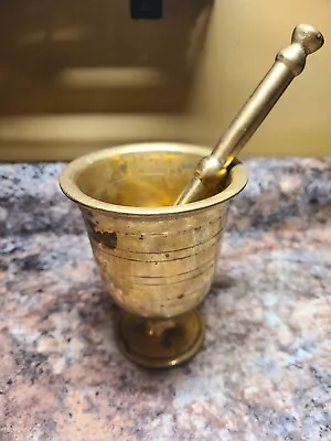 Decorative Small Brass Mortar And Pestle Set/ Apothecary Small Mortar Set • $5