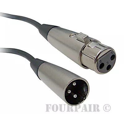 3-Pin Shielded XLR Microphone Mic Cable Cord Male Female 6/10/15/20/25/50/100FT • $6.79