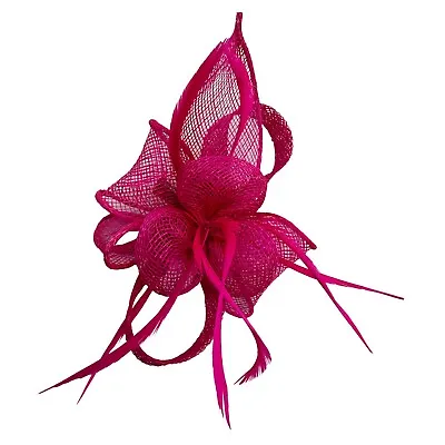 Small Feather Flower Hair Hat Fascinator Clip Pin Party Wedding Royal Ascot Race • £10.85