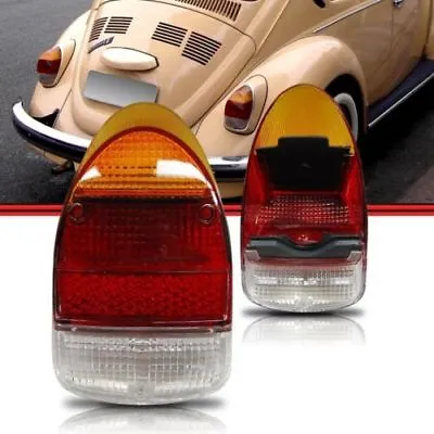 VW Bug EURO Tail Light Lens 1968 1969 1970 Volkswagen Beetle Taillight Lens PAIR • $58.19