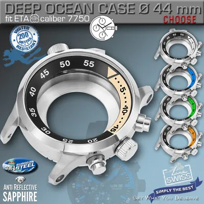 Watch Case Deep Ocean For Movement Eta Valjoux 7750 St-st 44 Mm Submarine • $185