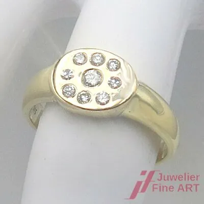 $1078.61 • Buy Women's Ring 14K/585 Yellow Gold With Diamonds Together 0,40 CT Tw / Si - 4,2 G