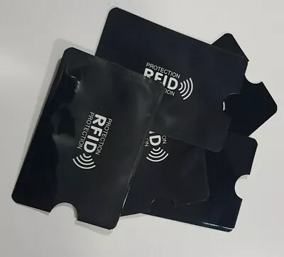 10 X RFID Blocking Sleeves NFC Anti Scan ID Credit Card Holder Case Black • $5.25