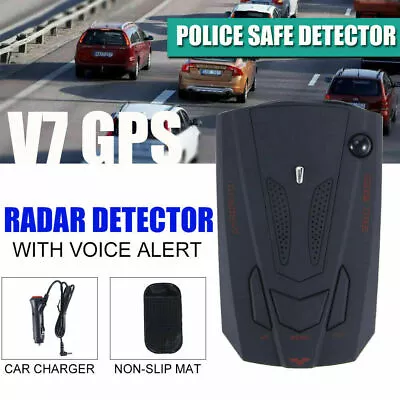 Car 16 Band 360° Anti-Police GPS Camera Laser Radar Detector Voice Alert Black • $14.85