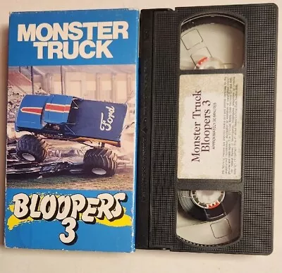 Monster Truck Bloopers 3 VHS Vintage 1993 Bigfoot W/Slipcover Working Condition  • $7.25