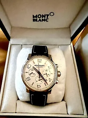 MONTBLANC TimeWalker Chronograph Automatic 43mm Steel Luxury Men's Watch. 106592 • $1150