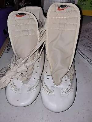 Vintage Mens Nike Wrestling Shoes 11 7908010HT White Black Cream • $299.99