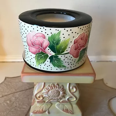 BLUE SKY ICING ON THE CAKE TEA LIGHT/CANDLE HOLDER ROSES J McCall-dots And Roses • $20.43