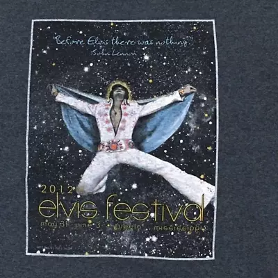 Elvis Presley 2012 Festival Tee T-Shirt Tupelo Mississippi * XL * • $7.99