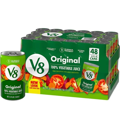 $45.99 • Buy V8 Original 100% Vegetable Juice Blend With Tomato, 5.5 FL OZ (Pack Of 48)