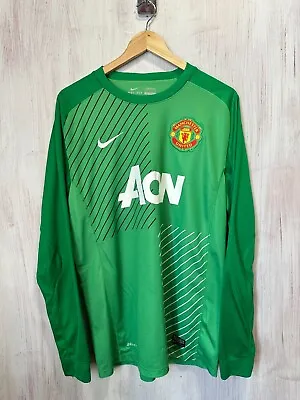 Manchester United 2013 2014 Goalkeeper Sz L Shirt Jersey Soccer Football Kit GK • $79.95