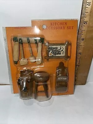 Dollhouse  Miniature Hello Dolly Kitchen Accessory Set - Vintage  • $5.99