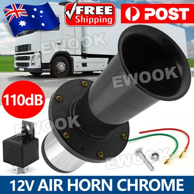 $24.45 • Buy 12V BLACK KLAXTON AHHOOOGAH OLD STYLE VINTAGE AIR HORN CHROME KLAXON CAR Truck