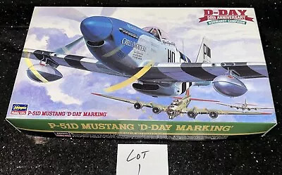 Hasegawa 1:48 P-51 D Mustang D-DAY Marking 50th Anniv  #JT102 #09162 With Extras • $34.95