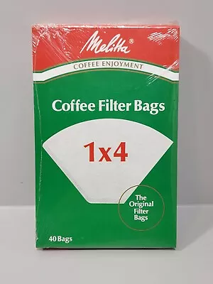 £4.99 • Buy Melitta Coffee Filter Bags 1x4 Sealed 40 Bags Manual Or Electric Coffee Makers