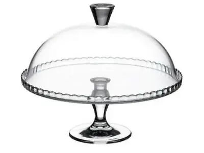 Pasabahce 32cm Glass Muffin Cup Cake Cover Dome Lid Plate Cloche Display Stand  • £21.99