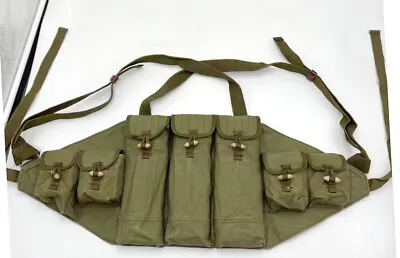 Vietnam War Era Chicom Chinese T56  Chest Rig Ammo Pouch Bandolier Marked 1966 • $28.99