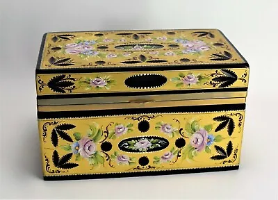Fratelli Ferro Gilded Enameled Jewelry Box Murano Glass Signed Dresser Trinket • $1710