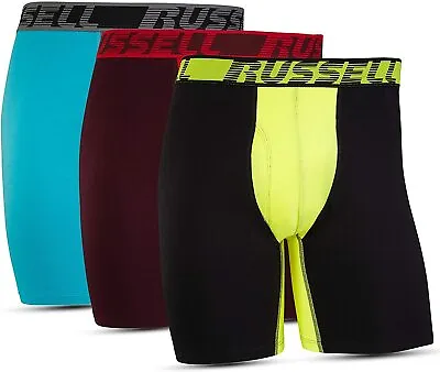 Russell Athletic Men's Cotton Performance Ultravent Comfort Stretch Boxer Briefs • $14.99