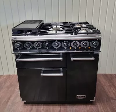 Falcon Deluxe 90cm 5 Burners Dual Fuel Range Cooker Black • £1650