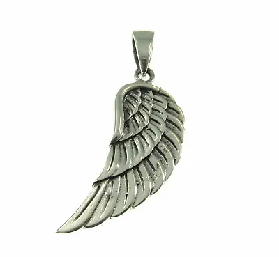 Handcrafted Solid 925 Sterling Silver ANGEL WING Pendant Hope & Protection Charm • $16.75