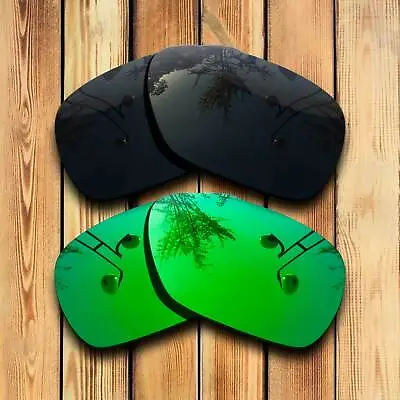 Black & Emerald Green Polarized Replacement Lenses For-Oakley C Wire 2011 • $13.88