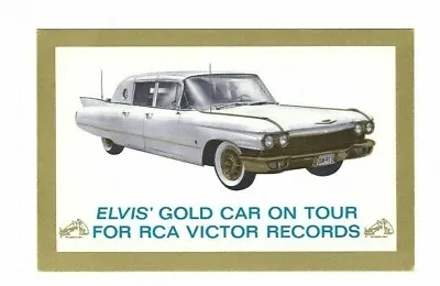Elvis' Gold Car On Tour - Postcard - Vintage Presley Item - Rca Promo -excellent • $11.95