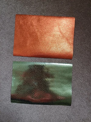 £4 • Buy Metallic Real Leather. 210 X 148 Mm. One Gold One Copper. 