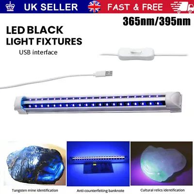 365nm/395nm LED UV Ultraviolet Strip Tube Light Bar Partys Lamp Blacklight USB。 • £14.48