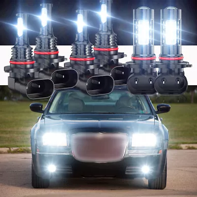 Fit Chrysler 300 2005-2009 - 6x 6000K LED Headlight High Low Fog Bulbs Combo Set • $29.99