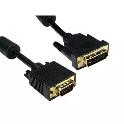 2m DVI To VGA Cable DVI-A To SVGA PC To Monitor Adapter Adaptor Converter Lead • £5.99